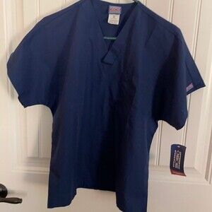 E755 Cherokee Sz XS NWT Scrub top Navy